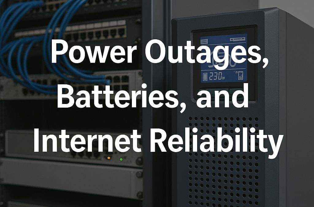 Power Outages, Batteries, and Internet Reliability